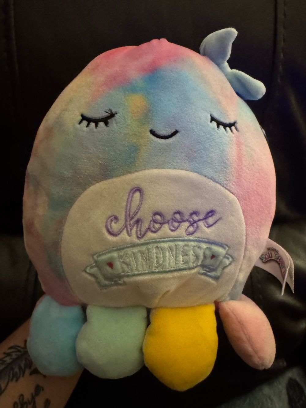 Squishmallows Opal the Octopus tie dye plush toy 8 in